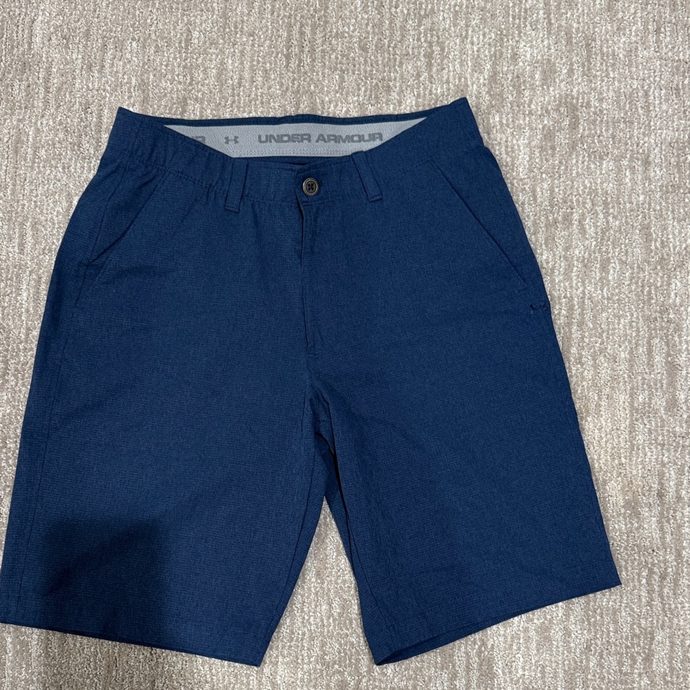 Under Armour Men's Deep Blue Flat Front Golf Shorts